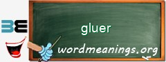 WordMeaning blackboard for gluer